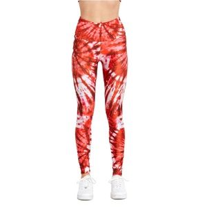 Goldsheep Red Tie Dye Leggings